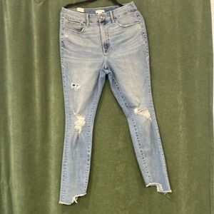 Good American GOOD LEGS CROP SIDE STEP  Style GLCSS075T Size 14/32 BLUE668